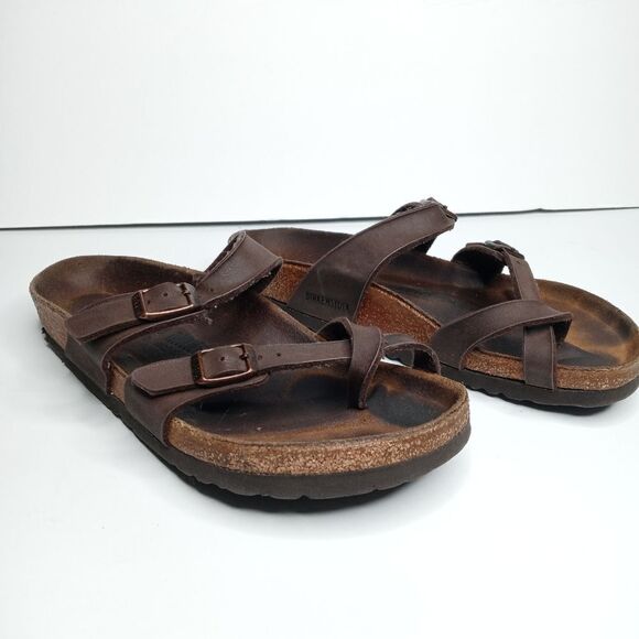 Birkenstock brown sandals size 37 - Picture 1 of 8